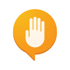 Obraz premium Comic balloon with a hand