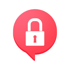 Comic balloon with a lockpad