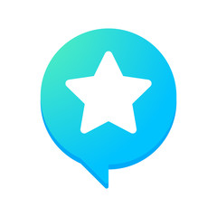 Comic balloon with a star