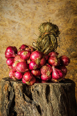 Still Life With Shallots, red onions