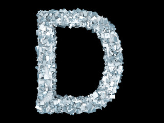 Gefrorener Buchstabe D