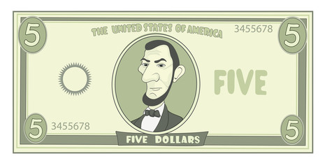 cartoon American dollar