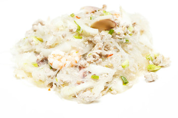 thai vermicelli and seafood dress salad