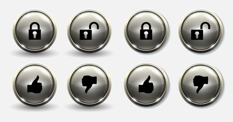 Lock and unlock buttons thumb