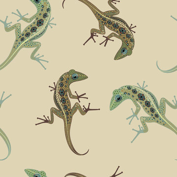 lizard pattern seamless pattern vector