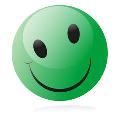 smiley green happy glossy