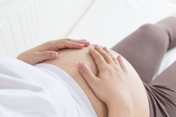 Fototapeta na wymiar Pregnant belly
