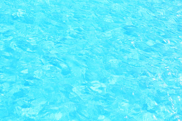 Blue water in swimming pool