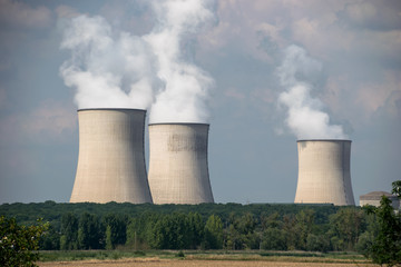 cooling towers in action