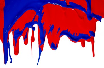 farb fluss; farben fließen, rinnen, rot, blau