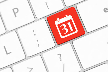Calendar Icon on Computer Keyboard