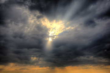 Stormy sunset