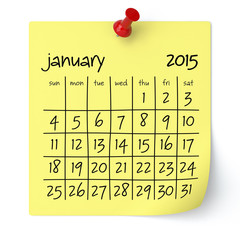 January 2015 - Calendar