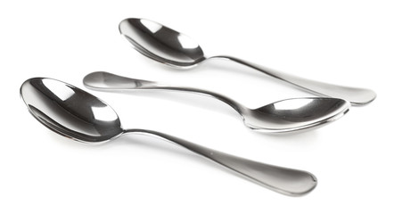 Obraz premium Metal tea spoon isolated on white