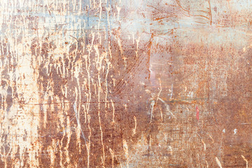 Rusty texture with dripping paint