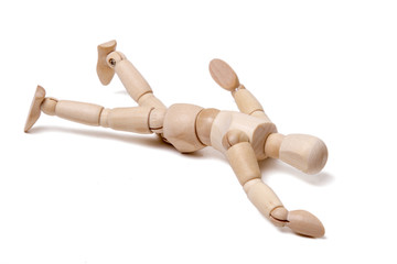 wooden dummy falling 