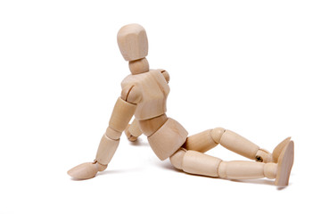 wooden dummy relaxing 