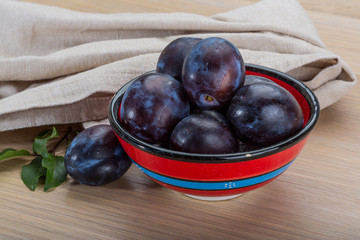 Ripe fresh plum