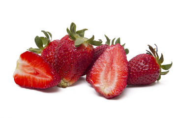 fresh strawberry in white