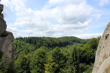 view to Carpathian mountains