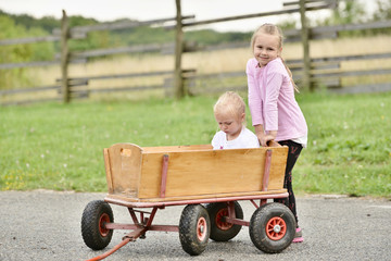 Baby riding outside is fun