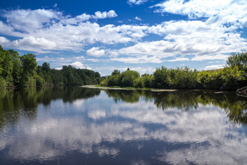Fototapeta na wymiar Maskinongé River, Qc, Canada landscape