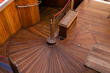 deck of the sailboat