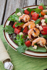 Grilled Shrimp and Watermelon Salad