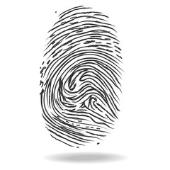 Fingerprints. Crime and safety concept