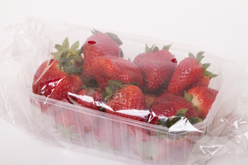 package of wrapped strawberries 