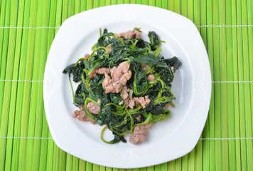 Stir spinach