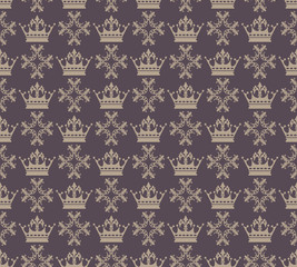 Seamless damask decorative wallpaper