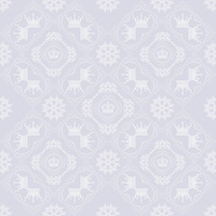 Seamless damask decorative wallpaper