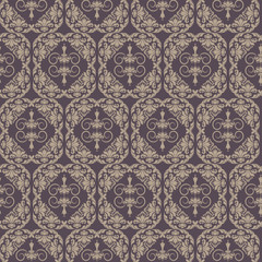 Seamless damask decorative wallpaper