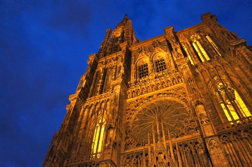 ノートルダム大聖堂 夜景 フランス