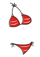 swimwear-bikini, vector icon
