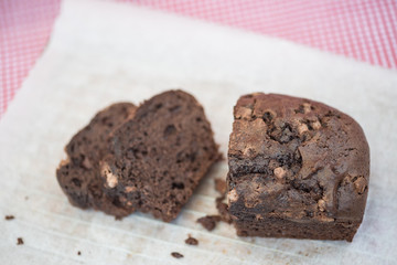 Tasty hand made chocolate chip loaf cake