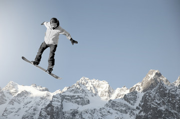 Fototapeta na wymiar Snowboarding sport