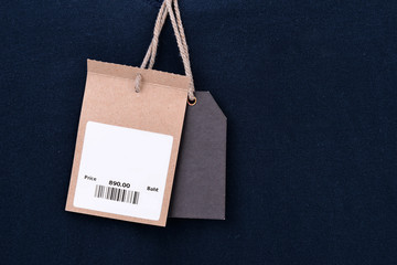 price tag with barcode