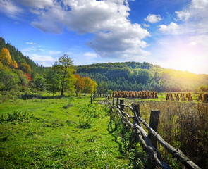 Rural landscape in autumn