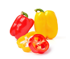 Sweet pepper isolated on a white background