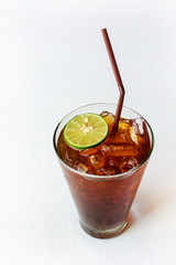 Glass of Lemon ice tea