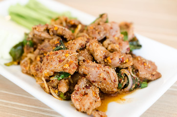 Grilled Pork in North Eastern Thai Style Spicy Salad