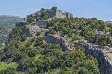 Fototapeta na wymiar Ancient fortress in Israel Nimrod.