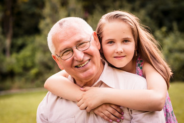 Grandfather with grandchild