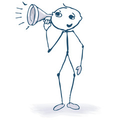 Strichmännchen mit Trichter