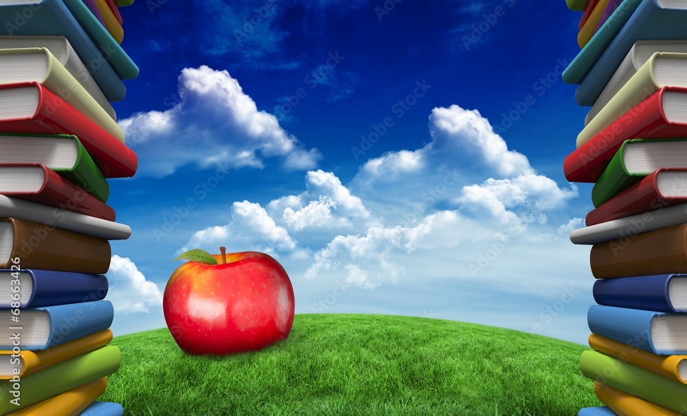 Poster composite image of red apple