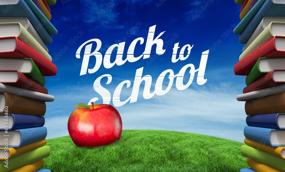 Poster composite image of red apple