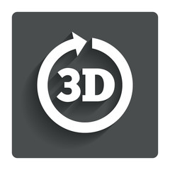 3D sign icon. 3D New technology symbol.