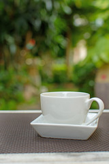Close up cup of coffee